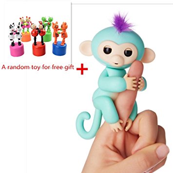 Interactive Baby Monkey,KEYEE Cute Fingerlings Stress Release Fun Toys Finger Puppets Electronic Monkey Toys For Kids For Babies-Mike