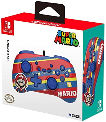 HORI Nintendo Switch HORIPAD Mini (Mario) Wired Controller Pad - Officially Licensed By Nintendo