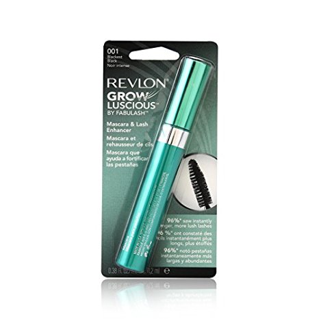 Revlon Grow Luscious By Fabulash, 001 Blackest Black, 0.38-Ounce