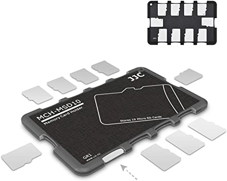 10 Slots Micro SD Memory Card Case Holder Organizer, Slim Ultra-Thin Credit Card Size Lightweight Portable MSD Memory Card Storage