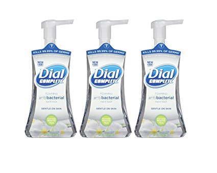 Dial Complete Foaming Antibacterial Hand Wash, Soothing White Tea, 7.5 Ounce (Pack of 3)