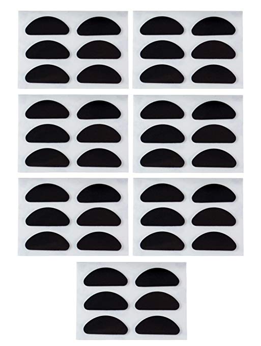 (21 Pair, Black) Gms Optical Adhesive Silicone Eyeglass Nose Pads