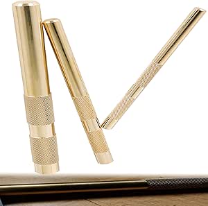 munirater 3-Pack Brass Roll Pin Knurled Punch Set Brass Drift Punch Kit 61360