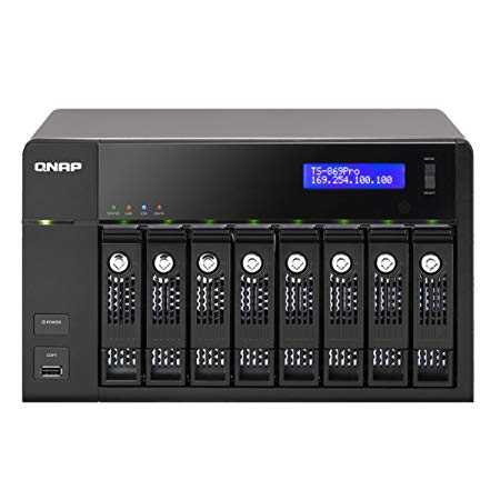 QNAP TS-869-PRO 8-Bay NAS, SATA 6Gbps, USB 3.0