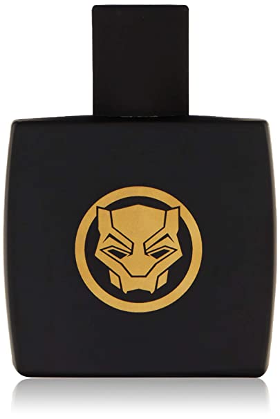 Marvel Black Panther, Fragrance, For Men, Eau De Toilette, EDT, 3.4oz, 100ml, Cologne, Spray, Made in Spain, By Air Val International, Black and Gold, Essence of Wakanda, 3.4Fl Oz