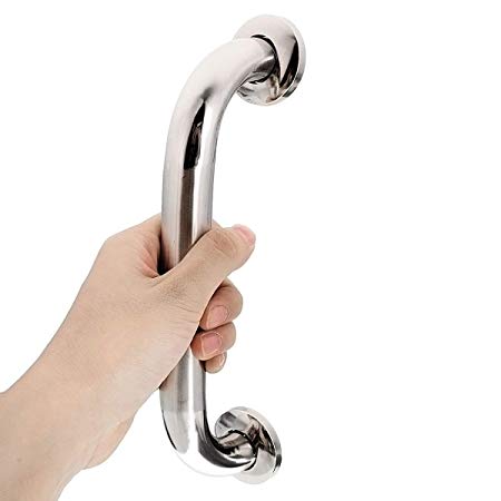 KINGSO Bathroom Grab Bar Towel Bar Brushed Nickel Safety Handle Bathtub Handrail Shower Hand Grip Shower Grab Bar Elderly Helping Handle Stainless Steel Chromed 10 inch