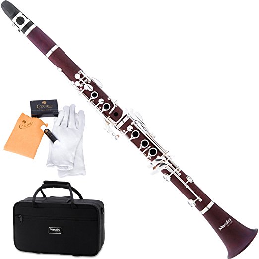Mendini MCT-30 Intermediate Solid Rosewood B Flat Clarinet