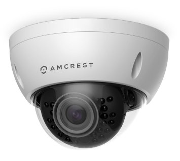 Amcrest ProHD Outdoor 3 Megapixel POE Vandal Dome IP Security Camera - IP67 Weatherproof, IK10 Vandal-Proof, 3MP (2048 TVL), IP3M-956E (White)