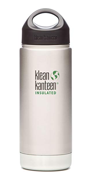 Klean Kanteen Wide Mouth Insulated Stainless Steel Bottle with Leakproof Loop Cap