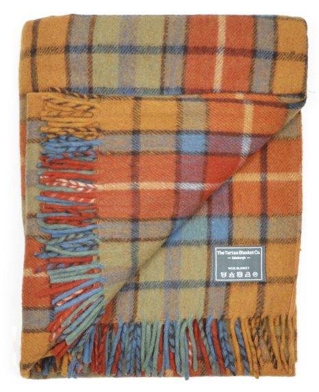 Classic Wool Blanket Rug Throw in Antique Buchanan Tartan