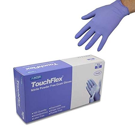 Disposable Violet (Light Purple) Nitrile Gloves - Latex & Powder Free - Boxed x100 (Large)