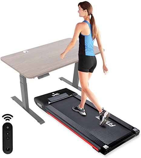 WINNINGO Electric Under Desk Treadmill, Portable Walking Treadmill 450W with Remote Control, Walking Jogging Machine for Home Office Workout Indoor Exercise Physical Training Machine