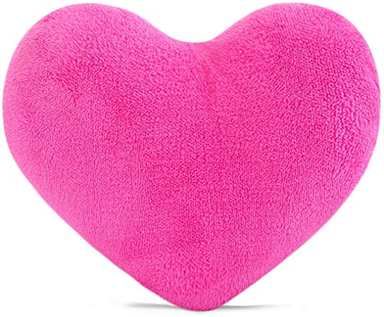 YINGGG Cute Plush Red Heart Pillow Cushion Toy Throw Pillows Gift for Kids' Friends/Children/Girl/Valentine's Day Fit for Living Room/Bed Room/Dining Room/Office and Sofa/Cars/Chairs (Rose Red)