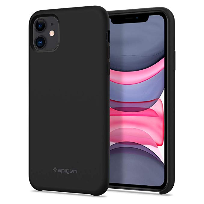 Spigen Silicone Fit Designed for Apple iPhone 11 Case (2019) - Black