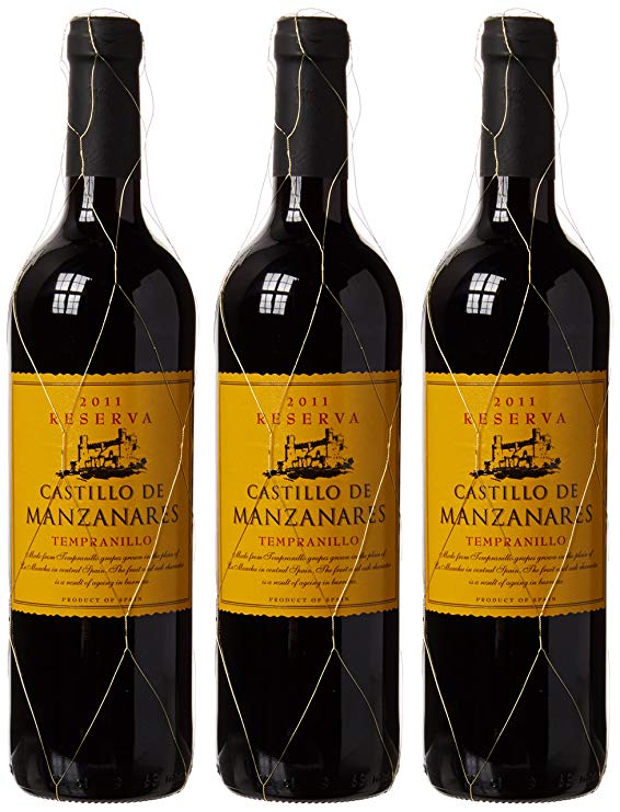 Castillo de Manzanares Tempranillo Reserva 2013 Wine 75 cl (Case of 3)