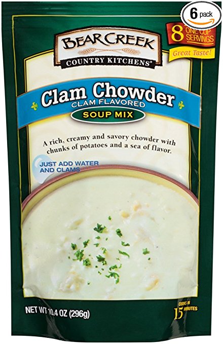 Bear Creek Country Kitchens Soup Mix, Clam Chowder, 8.8 Ounce (Pack of 6)