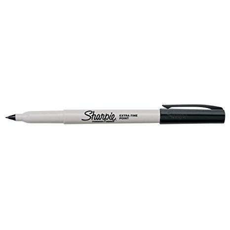 Sharpie Permanent Markers, Extra Fine Point, Black, 12-Count