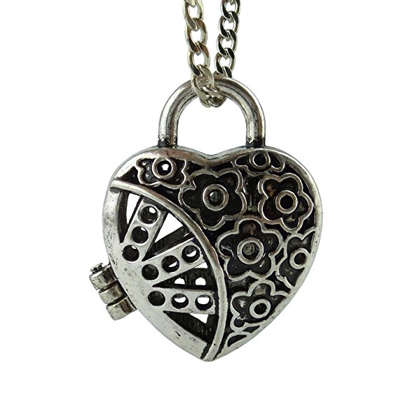 Heart Magnetic Locket Necklace for Fragrance Essential Oil Aromatherapy Diffuser