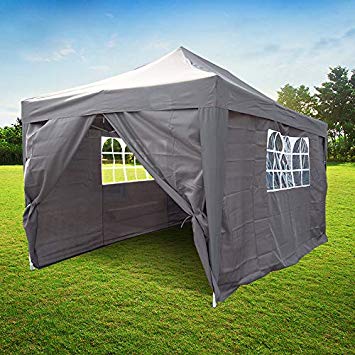 Airwave 3x4.5m Waterproof Grey Garden Pop Up Gazebo - Stunning Outdoor Marquee Tent with Carry Bag