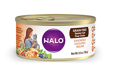 Halo Grain Free Natural Wet Cat Food for Senior Cats