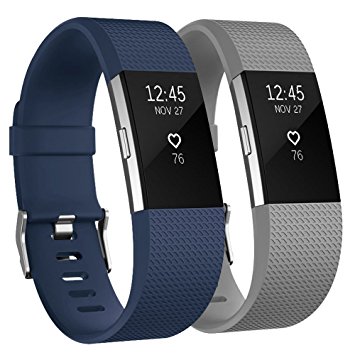 Fitbit Charge 2 Bands, Vancle Classic Edition Adjustable Comfortable Replacement Wristbands for Fitbit Charge 2 Heart Rate (No Tracker)