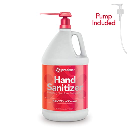 Hand Sanitizer Gel - 70% Alcohol Based - One Gallon Clean Scent Hygiene Gel for Home or commercial use 1 Gallon With Pump (128 oz) by PREDEXS