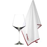 SundixTM2-Pack of Large Microfiber Lint Free Polishing Cloths Size264x197 For Wine Glasses Champagne Flutes Dishes Stemware and MoreWhite