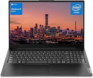 Lenovo V15 Portable Laptop, 15.6" FHD Anti-glare Display, Business and Everyday Use, Intel Dual Core Processor, 8GB RAM, 128GB SSD, Webcam, HDMI, Wi-Fi, Windows 11 Home, Black