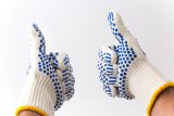 Inspired Basics Heat Resistant 662F Oven Gloves BBQ Gloves Grill Gloves for Kitchen and Outdoors Set of Two with Blue Silicone Dots
