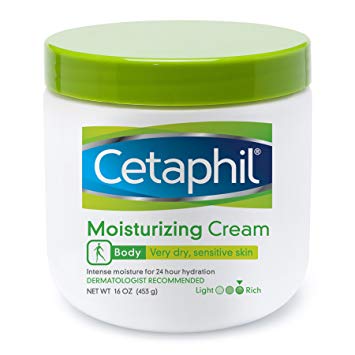 Cetaphil Moisturizing Cream for Very Dry/Sensitive Skin, Fragrance Free, 16 Ounce, 3 Count