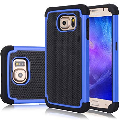 Galaxy S6 Edge Case, Jeylly(TM) [Shock Proof] Scratch Absorbing Hybrid Rubber Plastic Impact Defender Rugged Slim Hard Case Cover Shell For Samsung Galaxy S6 Edge S VI Edge G925