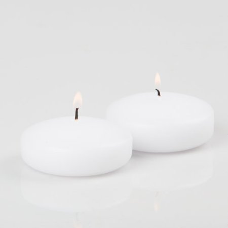 3 White Richland Floating Candles Set of 36