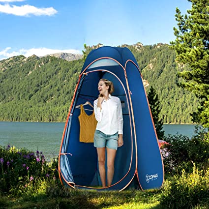 ZOMAKE Pop Up Shower Tent, Portable Camping Toilet Changing Room Privacy Tents for Outdoor Beach