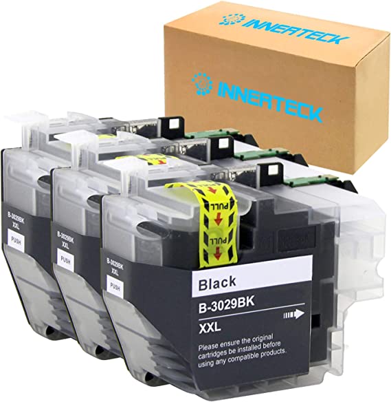 InnerTeck 3 Black Compatible with Brother LC 3029 Black LC3029BK XXL Ink Cartridges Work for Brother MFC-J5830DW MFC-J6535DW MFC-J6935DW MFC-J5830DW XL MFC-J6535DW XL MFC-J5930DW Printer
