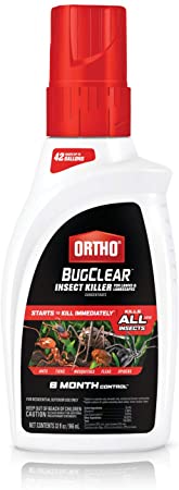 Ortho BugClear Insect Killer for Lawns & Landscapes Concentrate - Kills Ants, Spiders, Fleas, Scorpions & Other Insects, Use on Flowers, Vegetables, Fruit Trees, Shrubs & More, Odor Free, 32 oz.