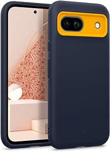 Caseology Nano Pop for Google Pixel 8a Case 5G [Dual Layer Silicone Case] Military Grade Drop Tested (2024) - Blueberry Navy