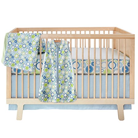 Skip Hop 4 Piece Bumper free Crib Bedding Set, Moving Gears (Discontinued by Manufacturer)