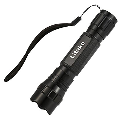 Litake Tactical Flashlight Pro T6-C, LED Flashlight 900 Lumens 5 Modes, Water Shock Resistant Lantern Light, Handheld Flashlights for Outdoors, Home, Gift-Giving, Emergency