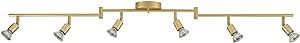 Globe Electric 57505 Payton 6-Light Foldable Track Lighting, Painted Brass