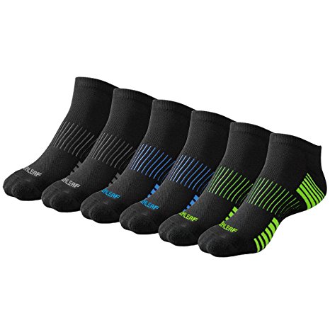 Baleaf Men's 6 Pack Running Athletic Cushion Low Cut Socks