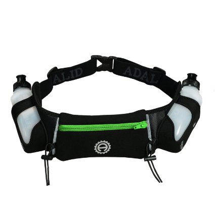 Hydration Belt for Running - Includes Accessories and Two 10-Ounce BPA-Free and Leak-Proof Water Bottles : Bounce-Free & Lightweight Fuel Gear