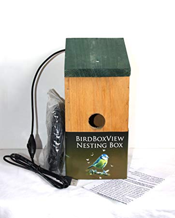 Birdboxview CAMERA NEST BOX (Webcam for PC/Laptop) 21' cable for bird enthusiast or family nature project