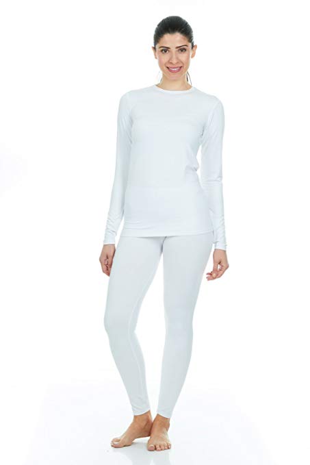 Women's Ultra Soft Thermal Underwear Long Johns Set with Fleece Lined