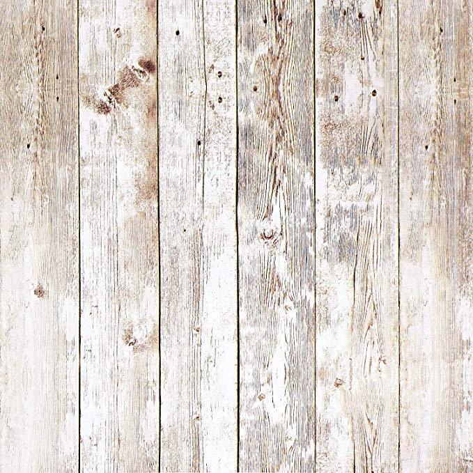 Wood Contact Paper 17.8in x 6.6ft Self-Adhesive Removable Wood Peel and Stick Wallpaper Decorative Wall Covering Vintage Wood Panel Faux Distressed Wood Plank Wooden Grain Film Vinyl Decal Roll