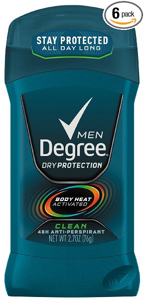 Degree Men Antiperspirant and Deodorant Clean 27 oz Pack of 6