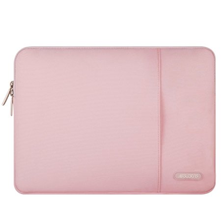 Mosiso iPad Pro 10.5 Case Sleeve, Polyester Bag for 9.7-10.5 Inch iPad Pro, New iPad 2017, Compatible with iPad Air / Air 2, iPad 1/2/3/4 Water Repellent Vertical Cover with Pocket, Pink