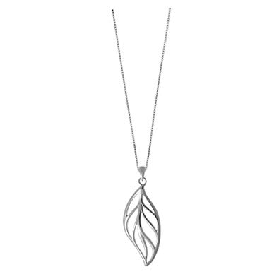 Boma Jewelry Sterling Silver Leaf Necklace, 18 inches