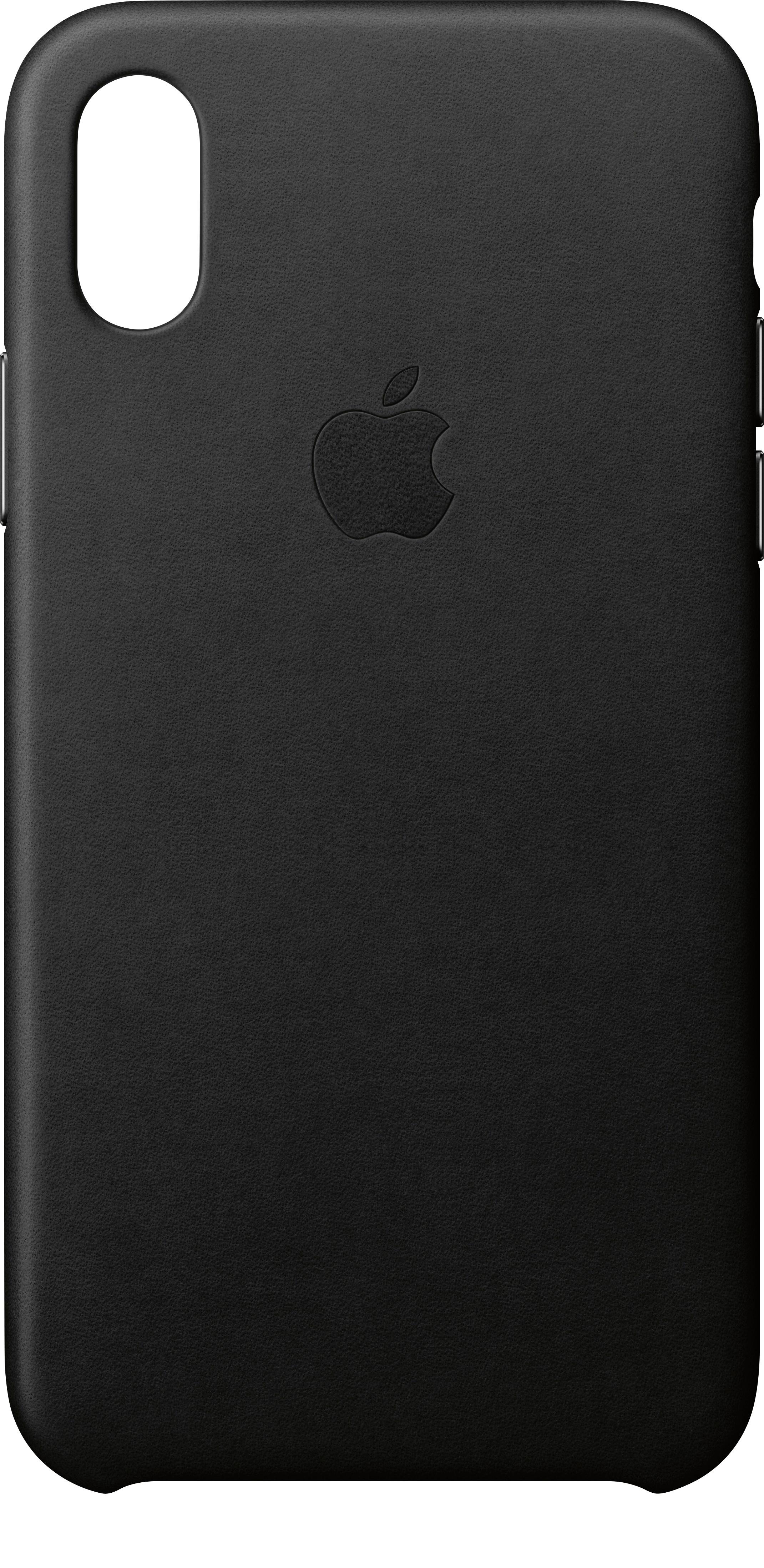 Apple - iPhone® X Leather Case - Black