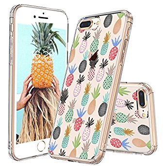 iPhone 7 Plus Case, iPhone 8 Plus Case, MOSNOVO Cute Pineapple Pattern Clear Design Printed Plastic Hard Case with TPU Bumper Protective Case Cover for iPhone 7 Plus (2016) / iPhone 8 Plus (2017)