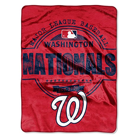 The Northwest Company MLB Washington Nationals Structure Micro Raschel Throw, 46-Inch by 60-Inch